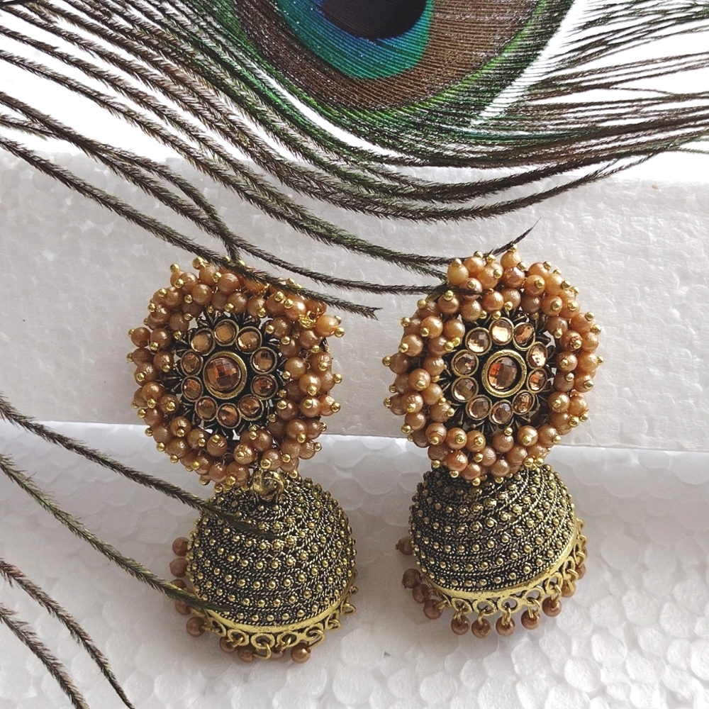 Brand New jumka cluster earrings indian Pakistani ethnic wear unique gift ideas.